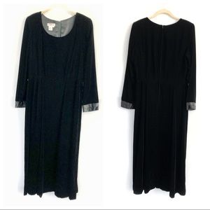 Black Velvet Holiday Dress - Size 14